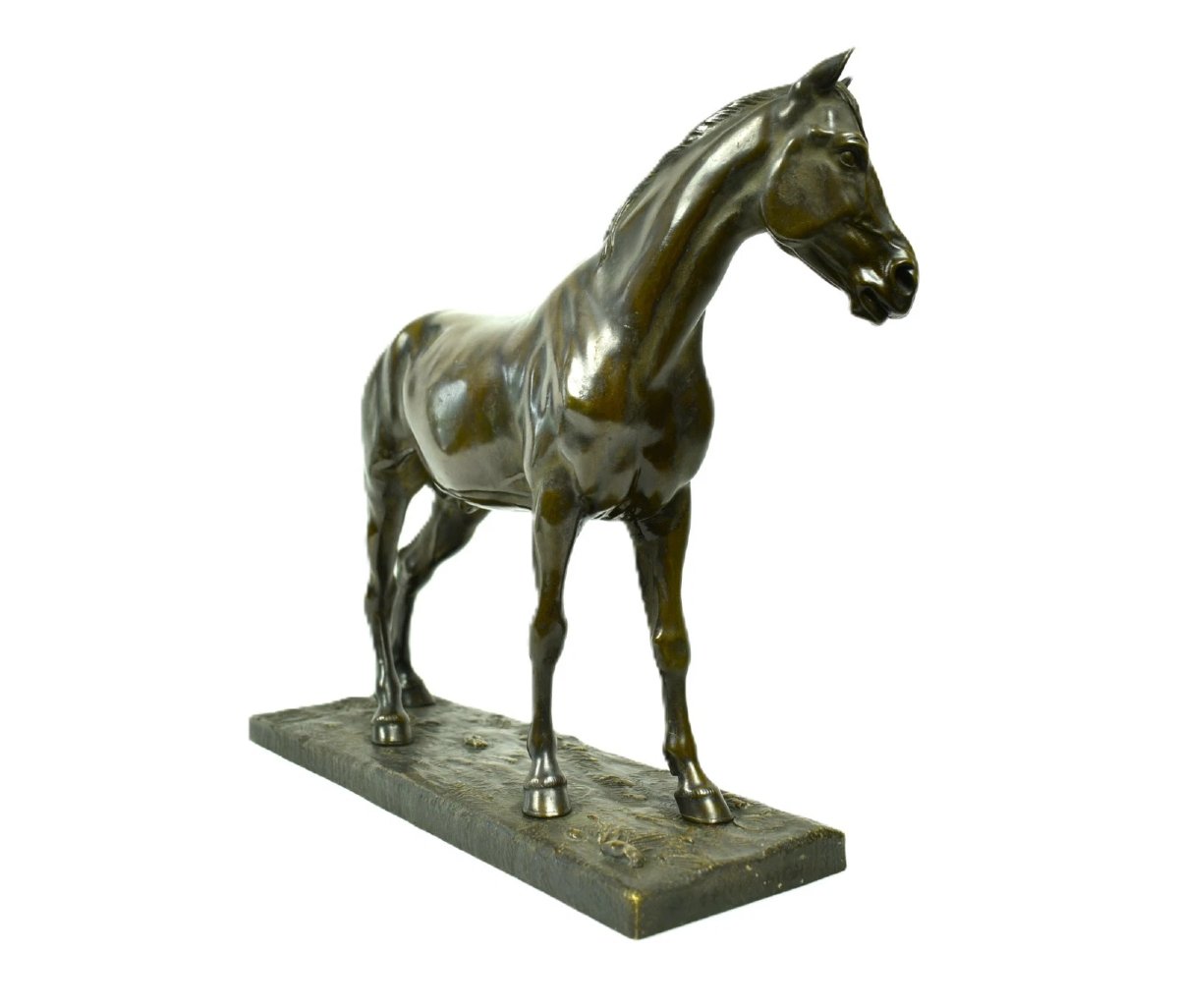 Antique Italian Bronze Horse Sculpture Signed Luigi Secchi & Muñoz 38cm 7kg-photo-2