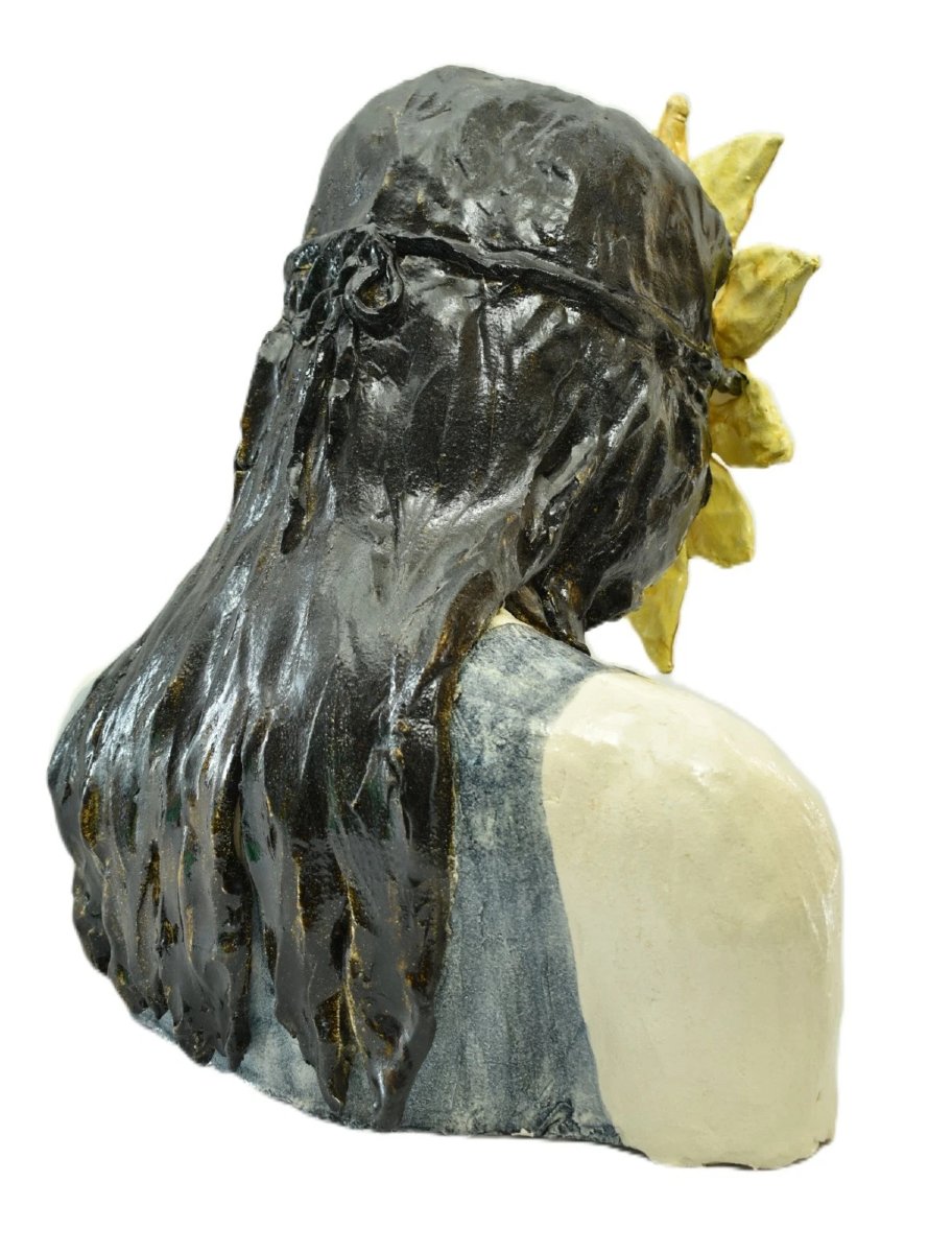 Sculpture en céramique de Klara Kristalova, « Le vent froid et la chaleur », 46 x 40 x 24 cm-photo-4