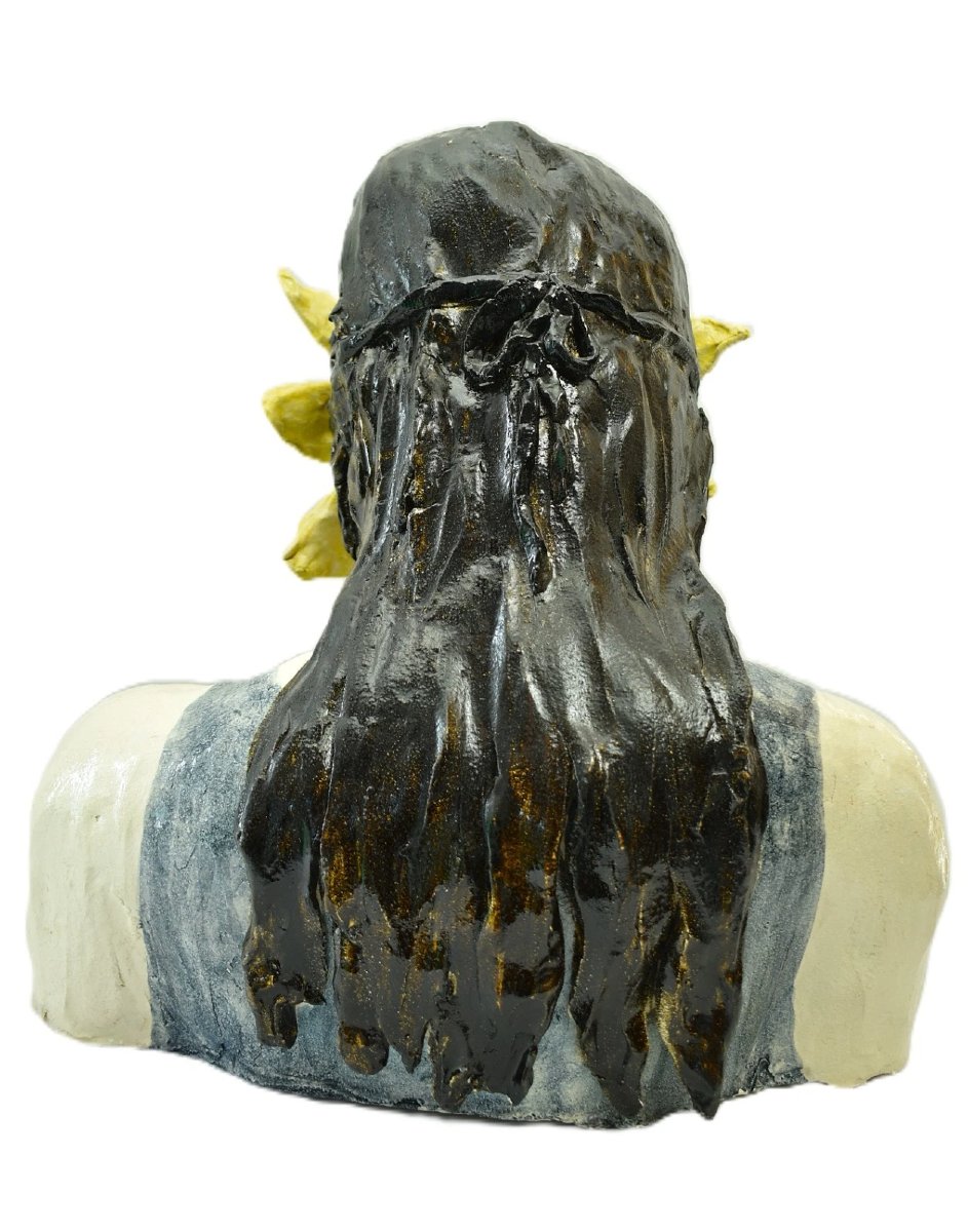 Sculpture en céramique de Klara Kristalova, « Le vent froid et la chaleur », 46 x 40 x 24 cm-photo-1