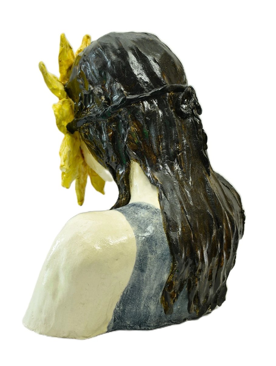 Sculpture en céramique de Klara Kristalova, « Le vent froid et la chaleur », 46 x 40 x 24 cm-photo-2