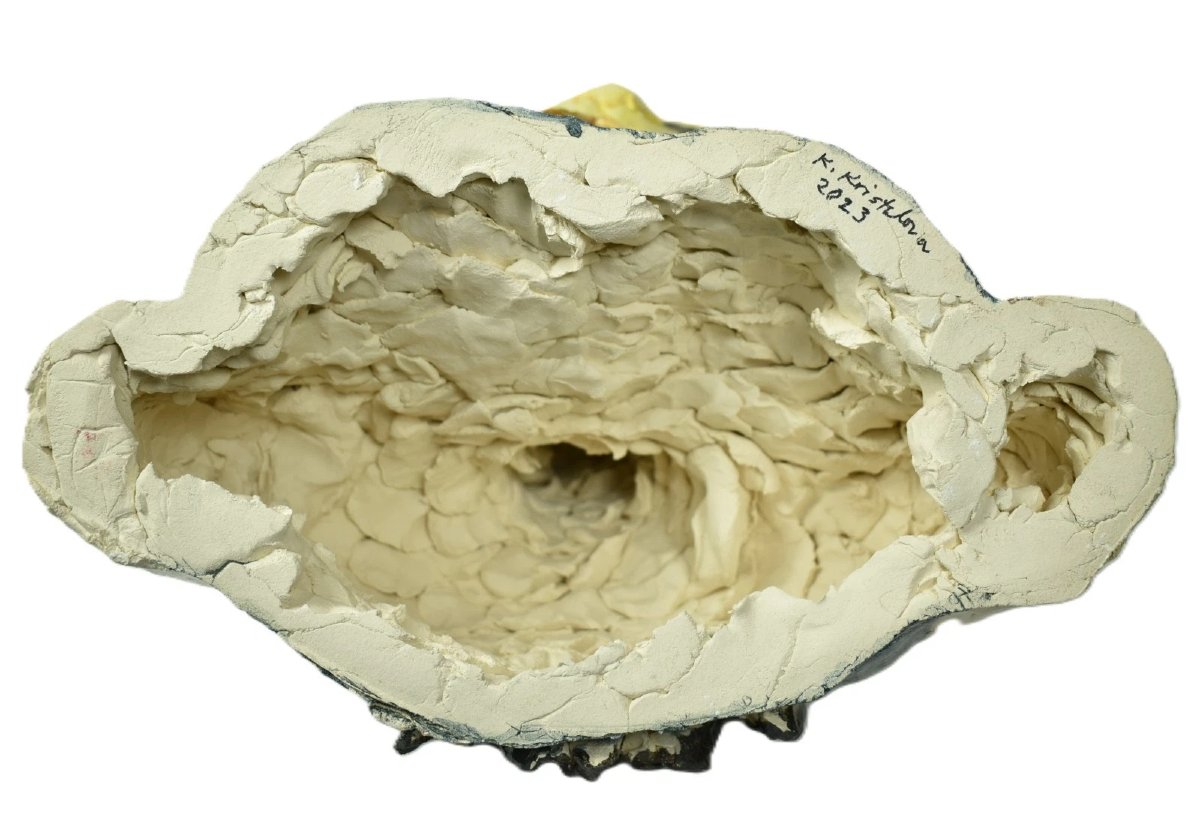 Sculpture en céramique de Klara Kristalova, « Le vent froid et la chaleur », 46 x 40 x 24 cm-photo-4