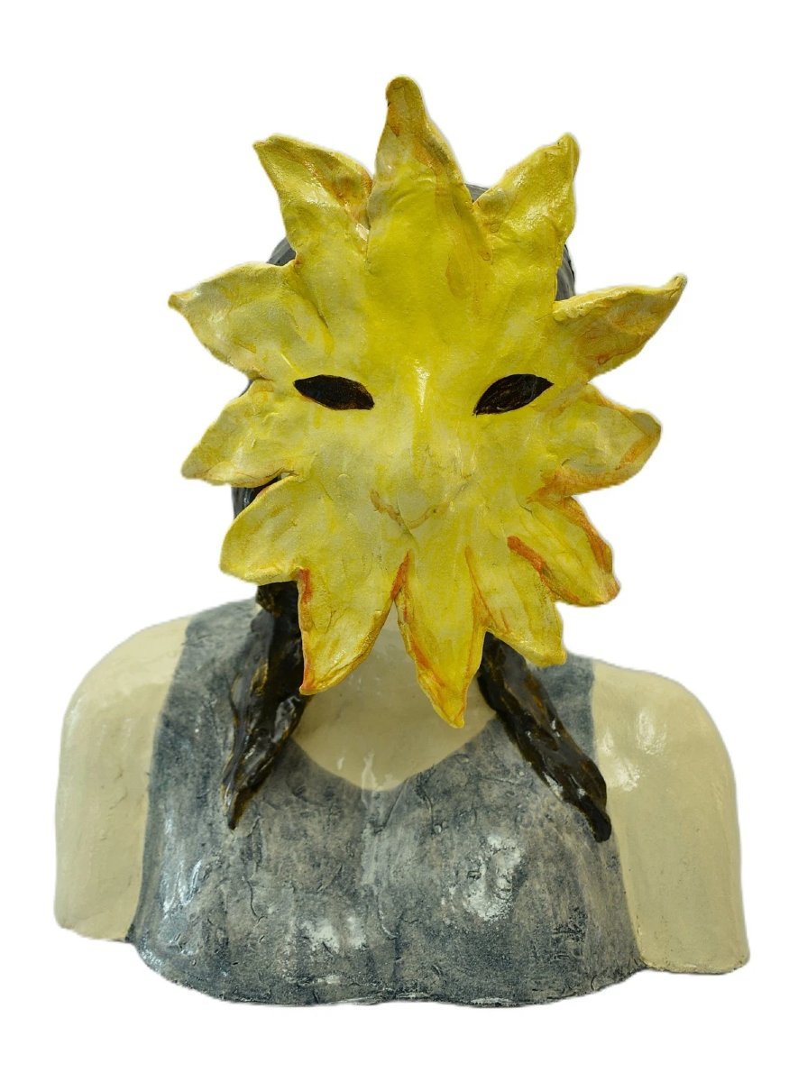 Sculpture en céramique de Klara Kristalova, « Le vent froid et la chaleur », 46 x 40 x 24 cm-photo-8