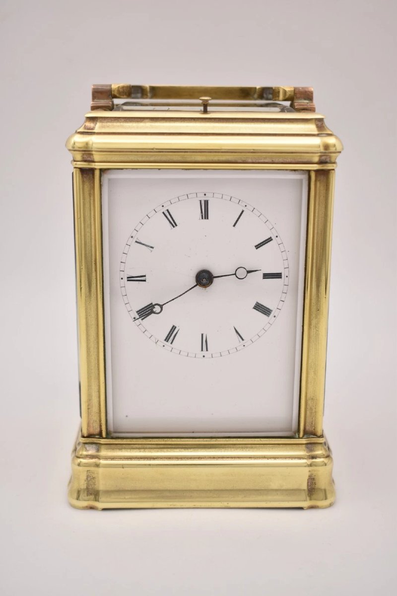 Antique French Bell Strike Repeating Carriage Clock Doucine Case Serial 2016-photo-2
