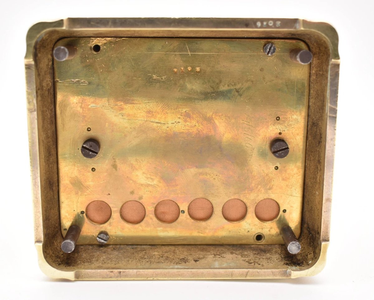 Antique French Bell Strike Repeating Carriage Clock Doucine Case Serial 2016-photo-6
