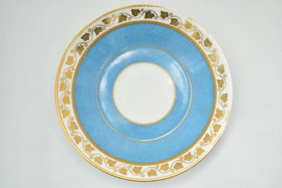 1846 Sevres Porcelain Cups & Saucers Set 6 Chateau Des Tuileries Louis Philippe-photo-8
