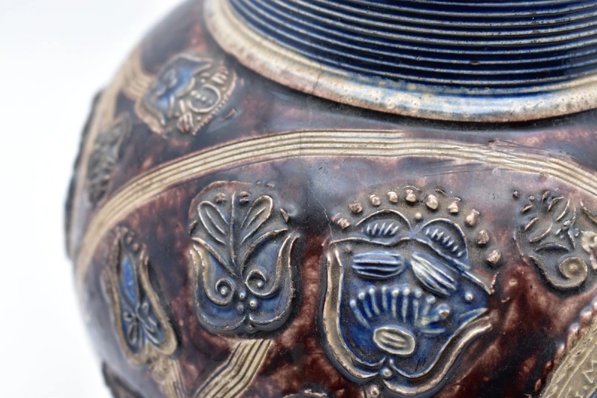 Rare Antique William III Période Royal Portrait Westerwald Stoneware Jug Ca 1700 »-photo-5