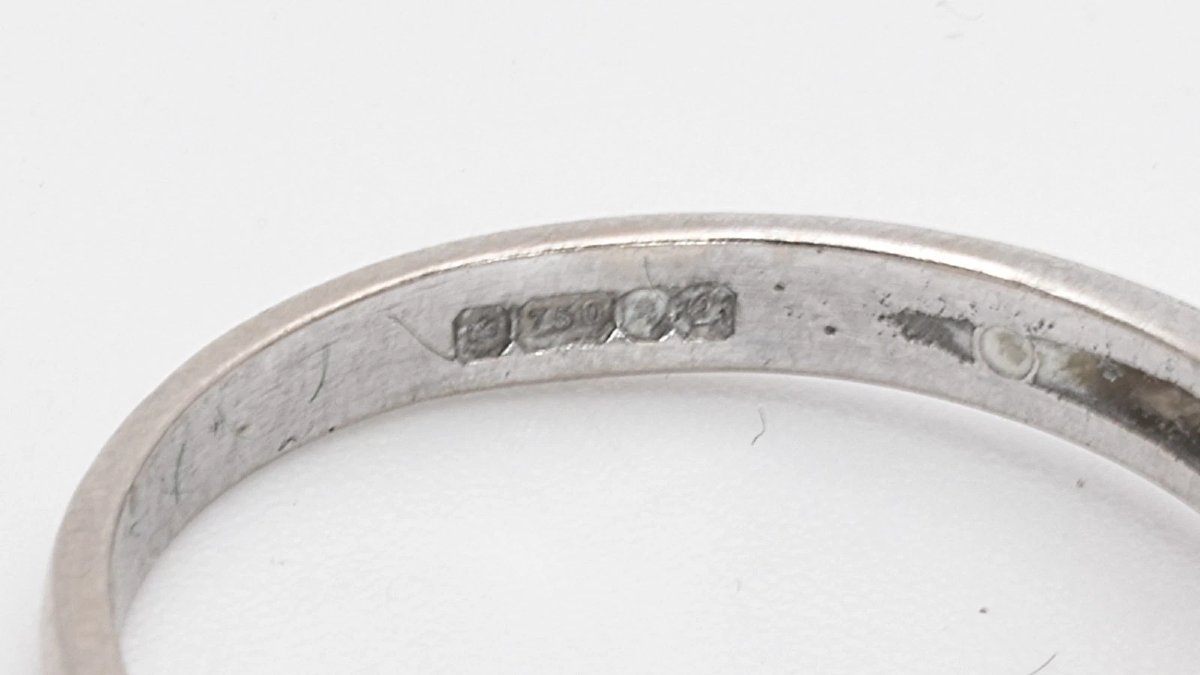 18ct White Gold 0.70ct Diamond Solitaire Ring 6‑claw Set Old Cut Size K 1977-photo-2