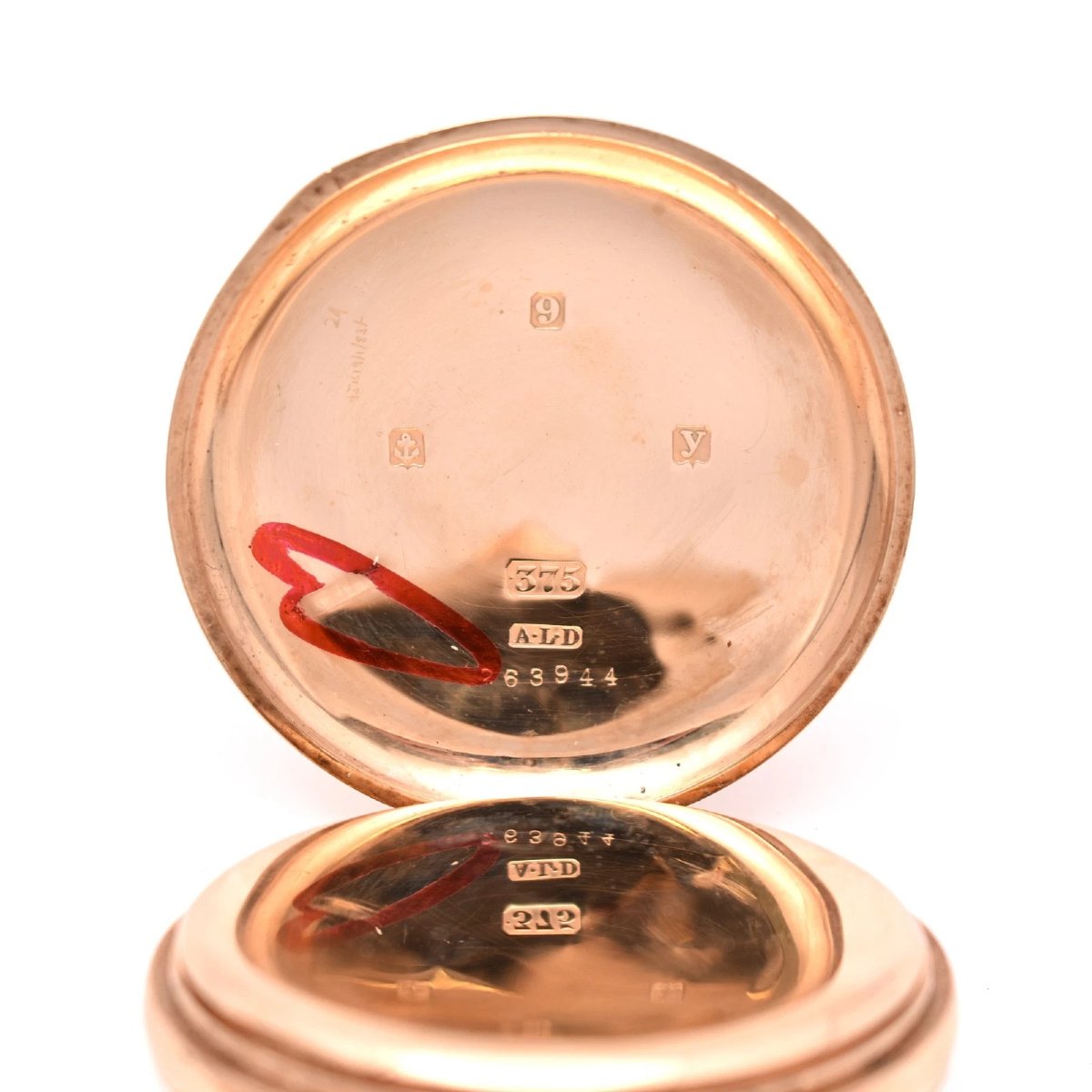 9ct Gold Dennison Special Full Hunter Pocket Watch 1924 Swiss 15j 88.4g 50mm-photo-4