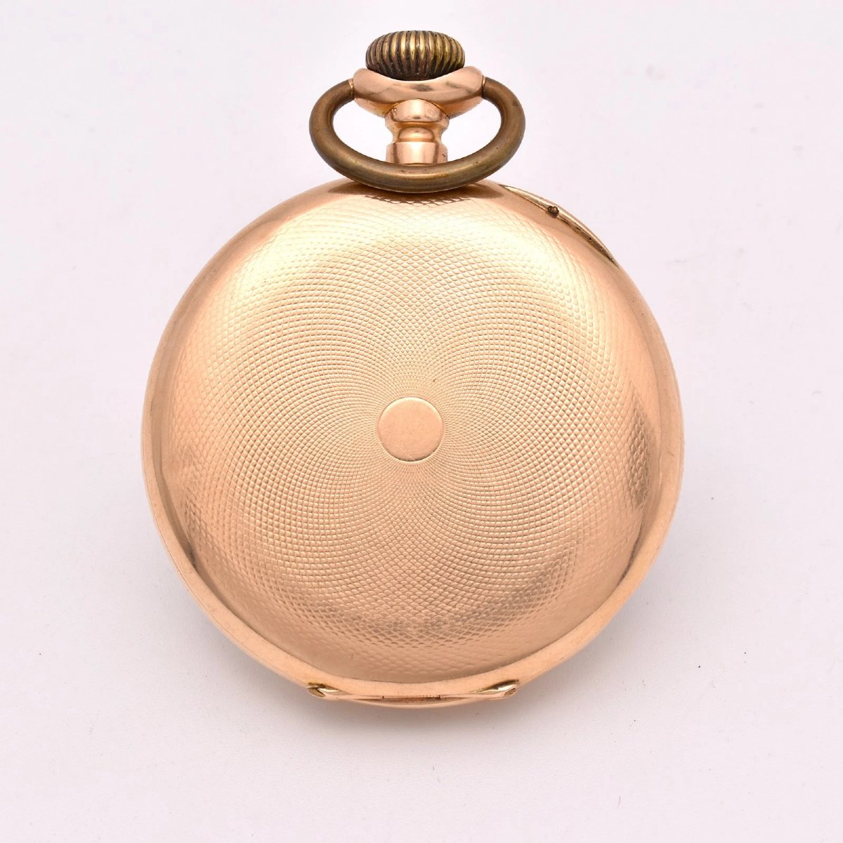 14k Gold Waltham Traveler Open Face Pocket Watch 1912 7j W. Scholly R’dam 75.3g-photo-3