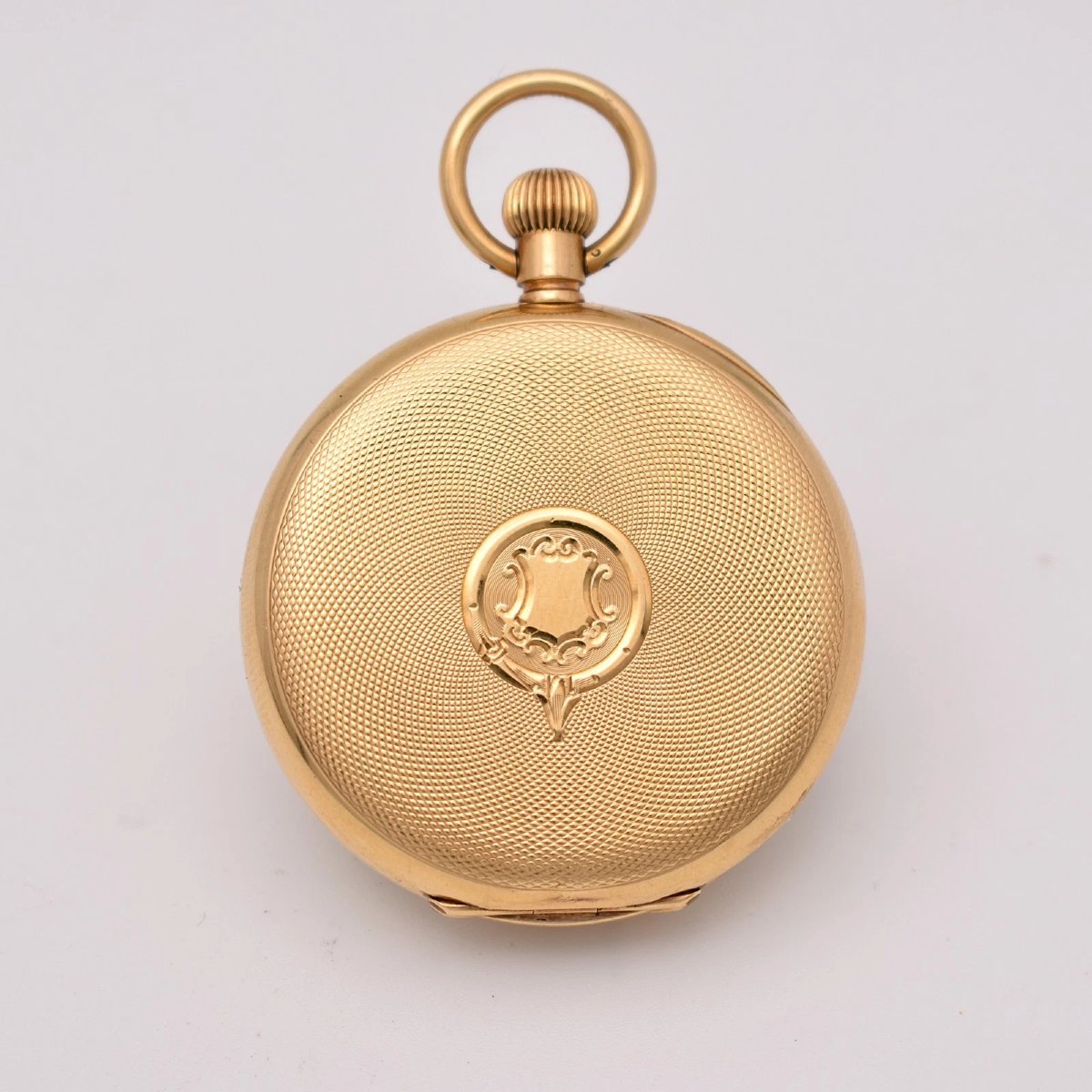 18k Gold Zenith Favre-leuba & Co Half Hunter Pocket Watch 1922 62.2g 43mm-photo-3