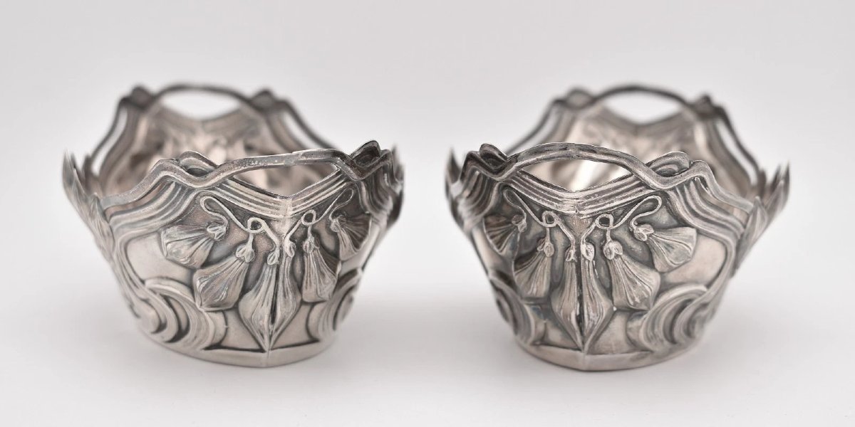 Antique German 800 Silver Art Nouveau Jardiniere Centerpiece Storck & Sinsheimer-photo-2