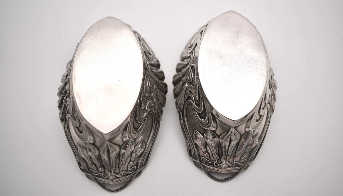 Antique German 800 Silver Art Nouveau Jardiniere Centerpiece Storck & Sinsheimer-photo-6