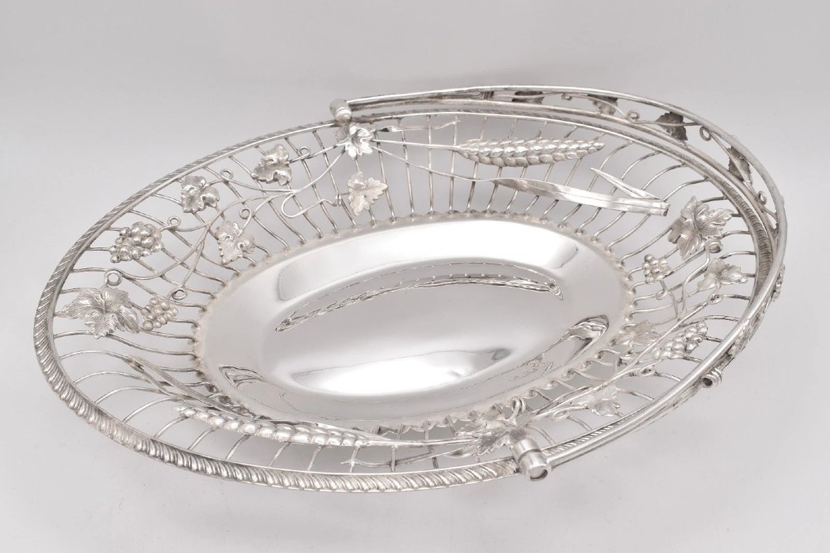 Antique Victorian Sterling Silver Swing Handle Basket Sheffield 1894 Rm Eh-photo-2