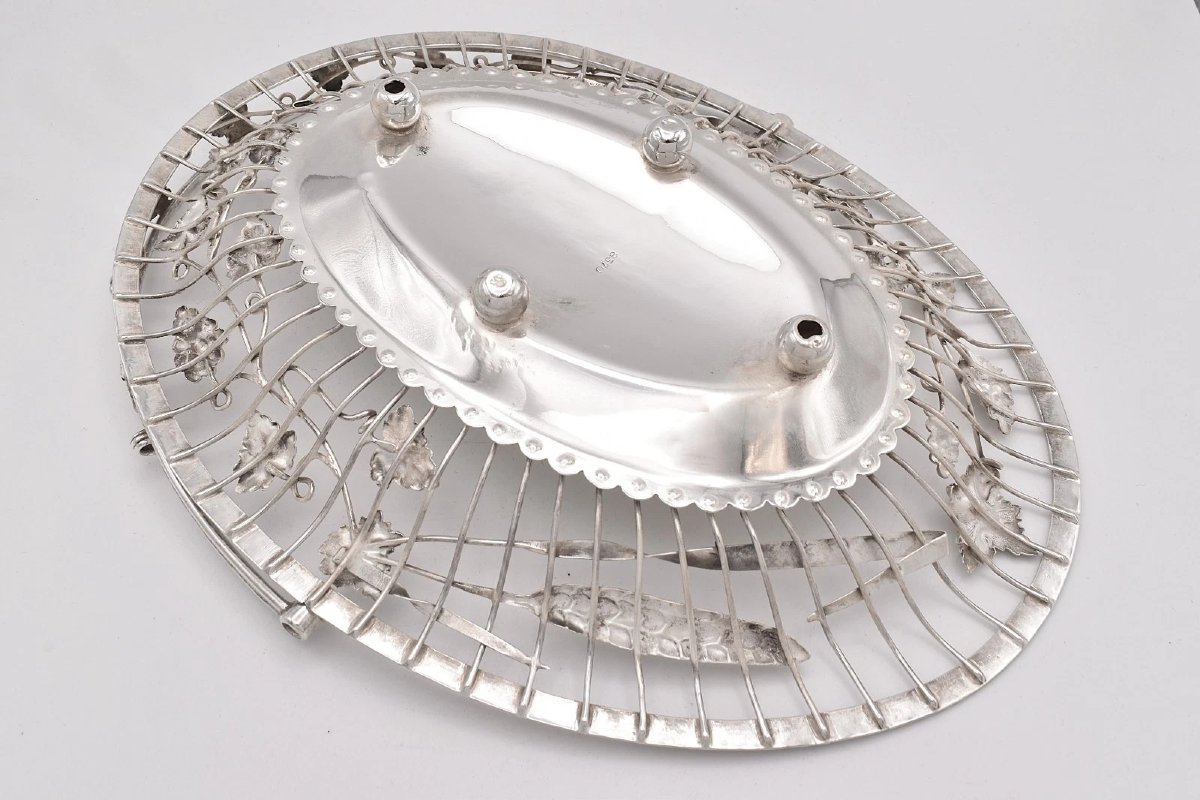 Antique Victorian Sterling Silver Swing Handle Basket Sheffield 1894 Rm Eh-photo-1
