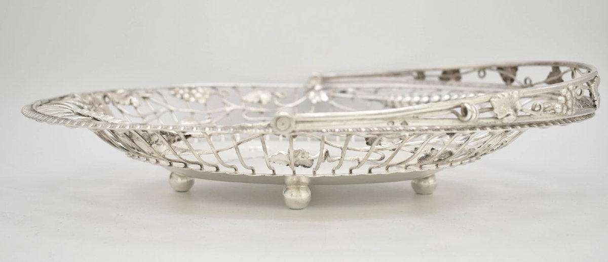 Antique Victorian Sterling Silver Swing Handle Basket Sheffield 1894 Rm Eh-photo-2