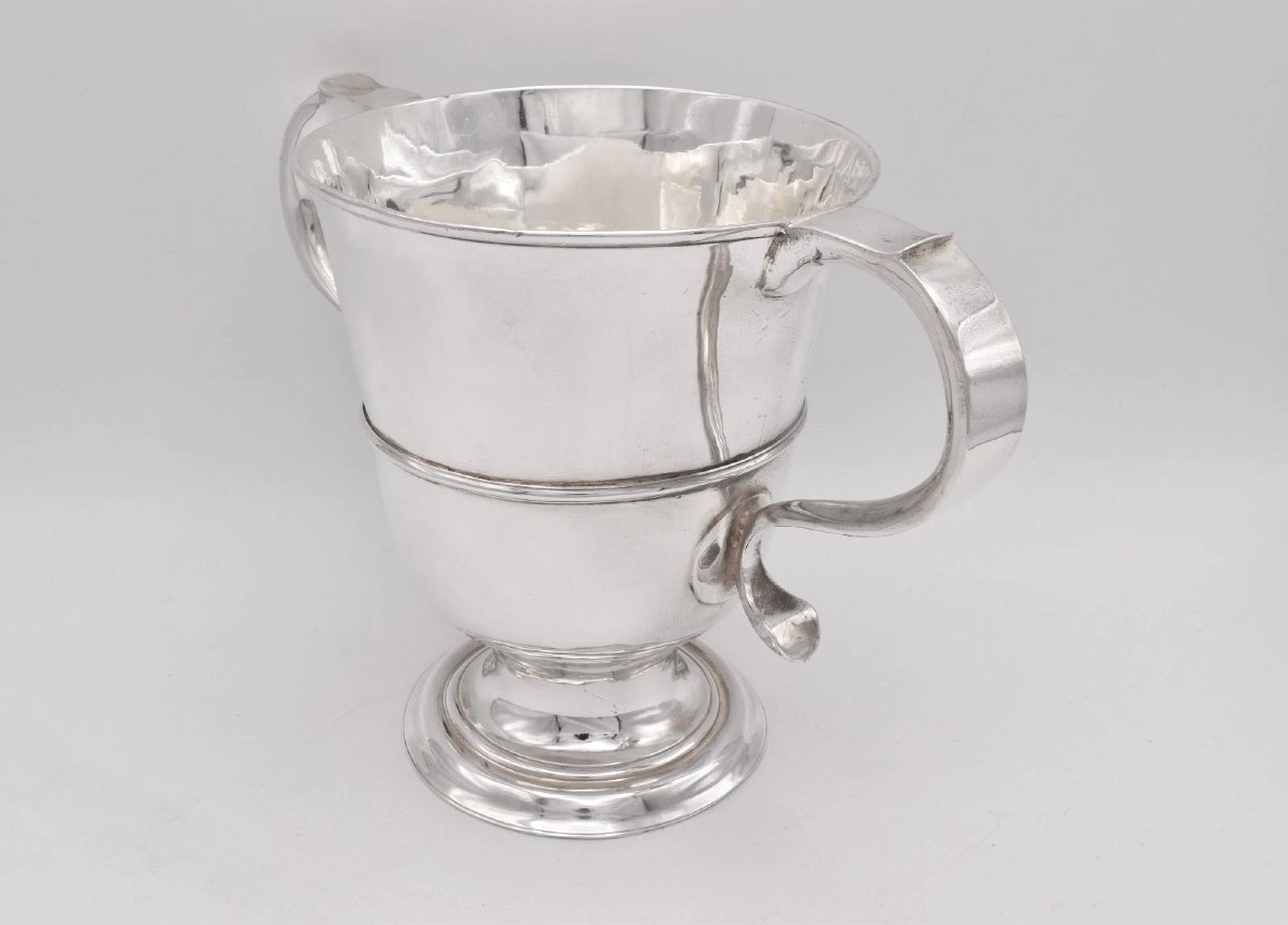 Antique 1904 Chester Sterling Silver Loving Cup, Nathan & Hayes Edwardian Trophy-photo-2
