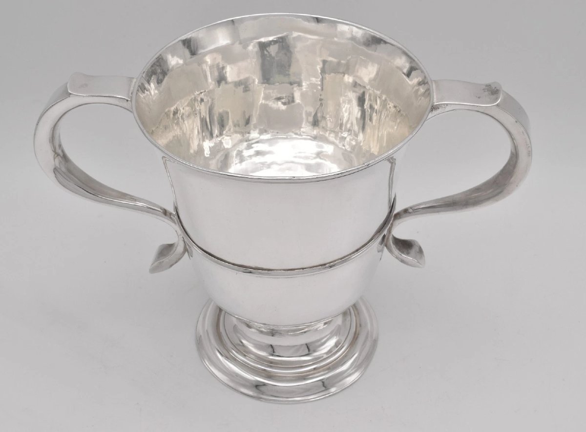 Antique 1904 Chester Sterling Silver Loving Cup, Nathan & Hayes Edwardian Trophy-photo-1