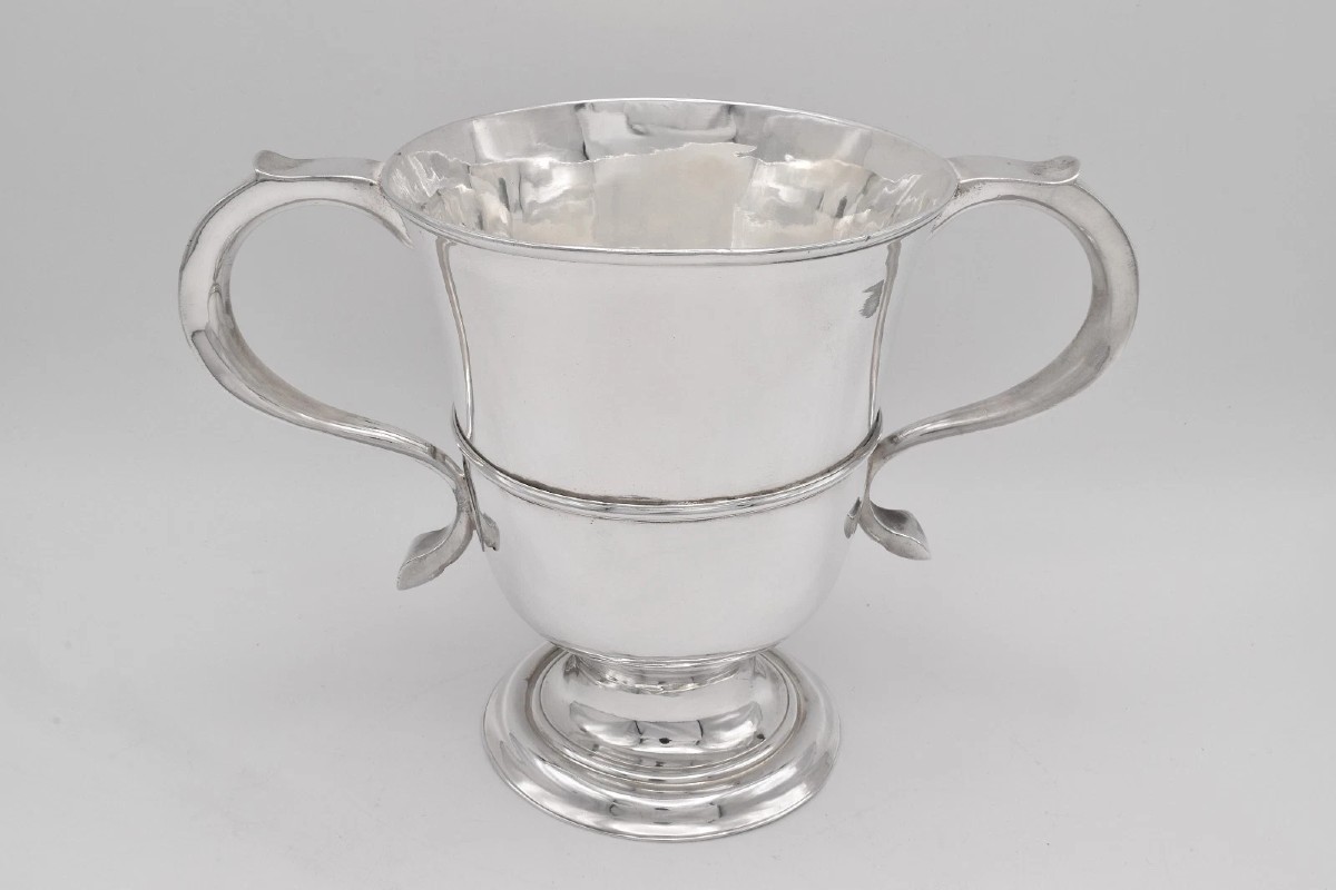Antique 1904 Chester Sterling Silver Loving Cup, Nathan & Hayes Edwardian Trophy