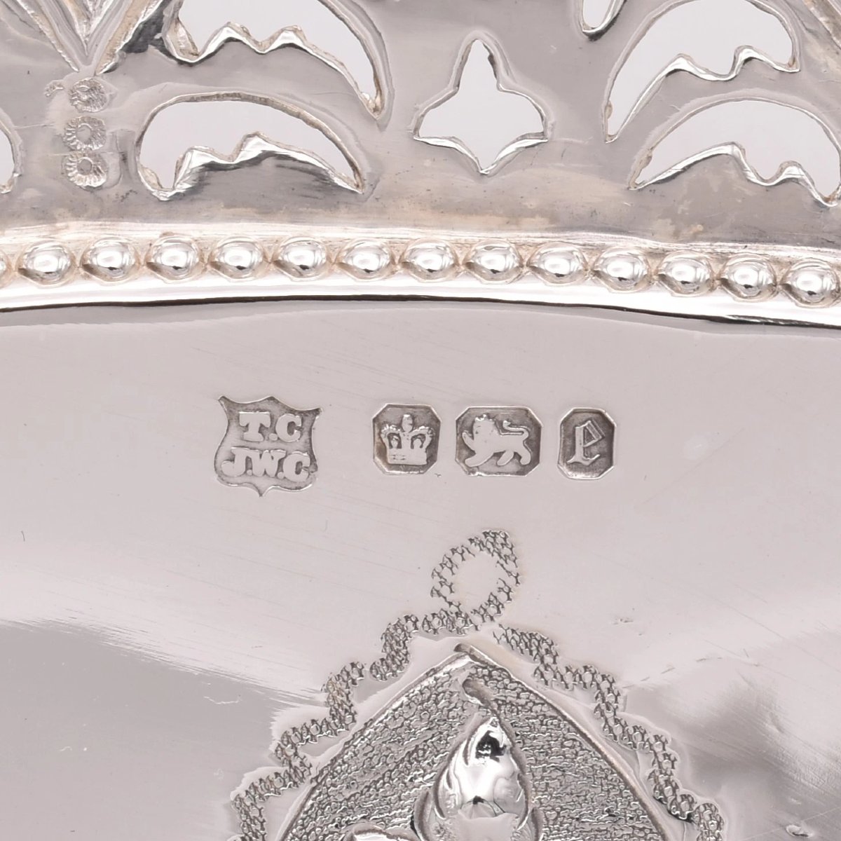 Antique Edwardian Sterling Silver Swing Handle Basket Sheffield 1903 Tc Jwc-photo-1