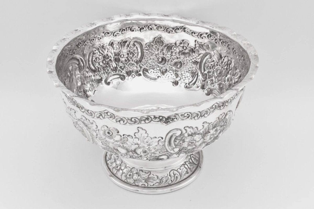 Antique Victorian Sterling Silver Pedestal Bowl Sheffield 1895 Atkin Bros-photo-2