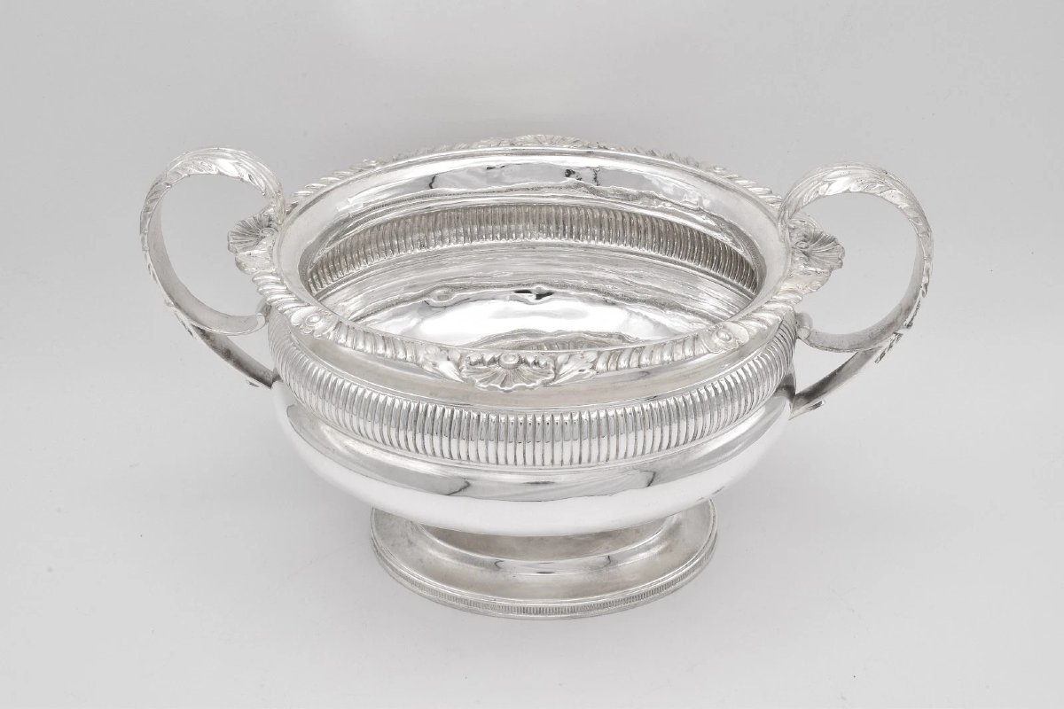 Antique 1909 Chester Sterling Silver 3 Piece Tea Set, Nathan & Hayes, Edwardian-photo-1