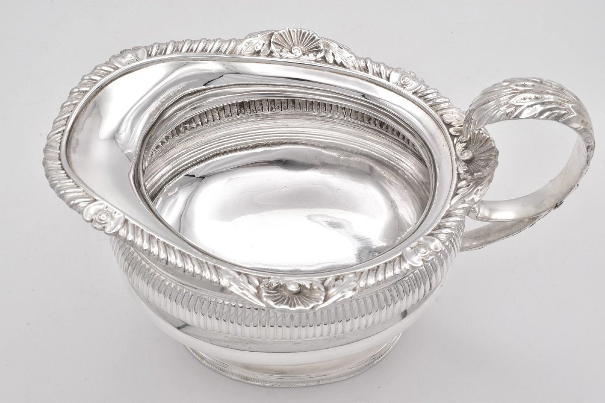 Antique 1909 Chester Sterling Silver 3 Piece Tea Set, Nathan & Hayes, Edwardian-photo-6