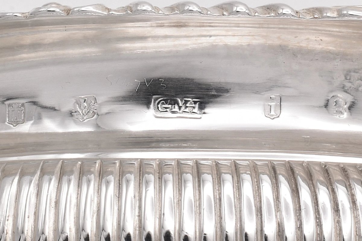 Antique 1909 Chester Sterling Silver 3 Piece Tea Set, Nathan & Hayes, Edwardian-photo-7