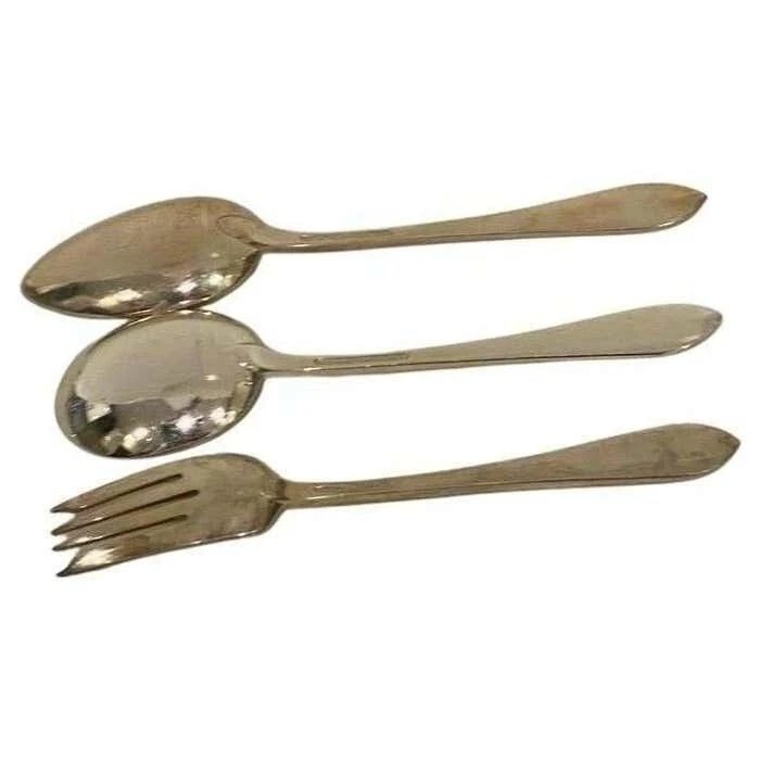 Ménagère Tiffany en argent massif 79 pièces, motif Faneuil, style Art déco-photo-1