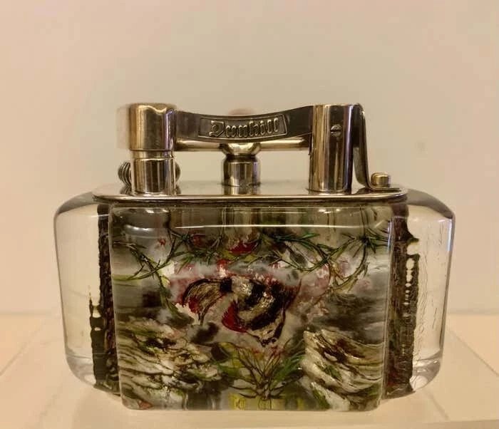 Rare Vintage Half Giant Dunhill Aquarium Table Lighter, Circa 1950-photo-2