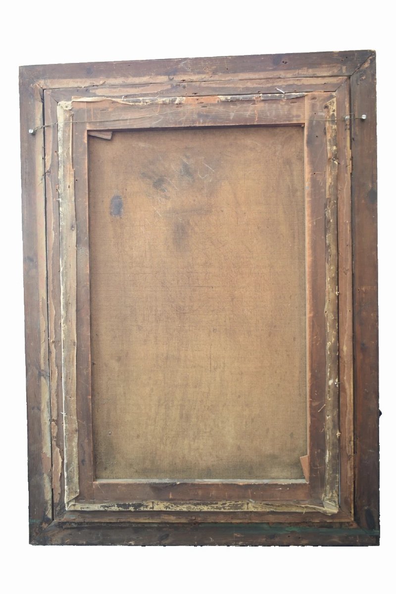 Antique Oil Painting After William Etty Judgement Of Paris Juno Peacock Framed-photo-3