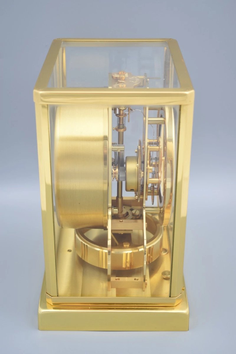 Pendule Jaeger-LeCoultre Atmos Classique vintage, calibre 528, plaquée or-photo-2