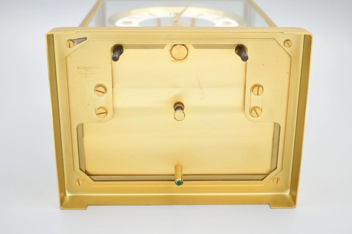 Pendule Jaeger-LeCoultre Atmos Classique vintage, calibre 528, plaquée or-photo-3