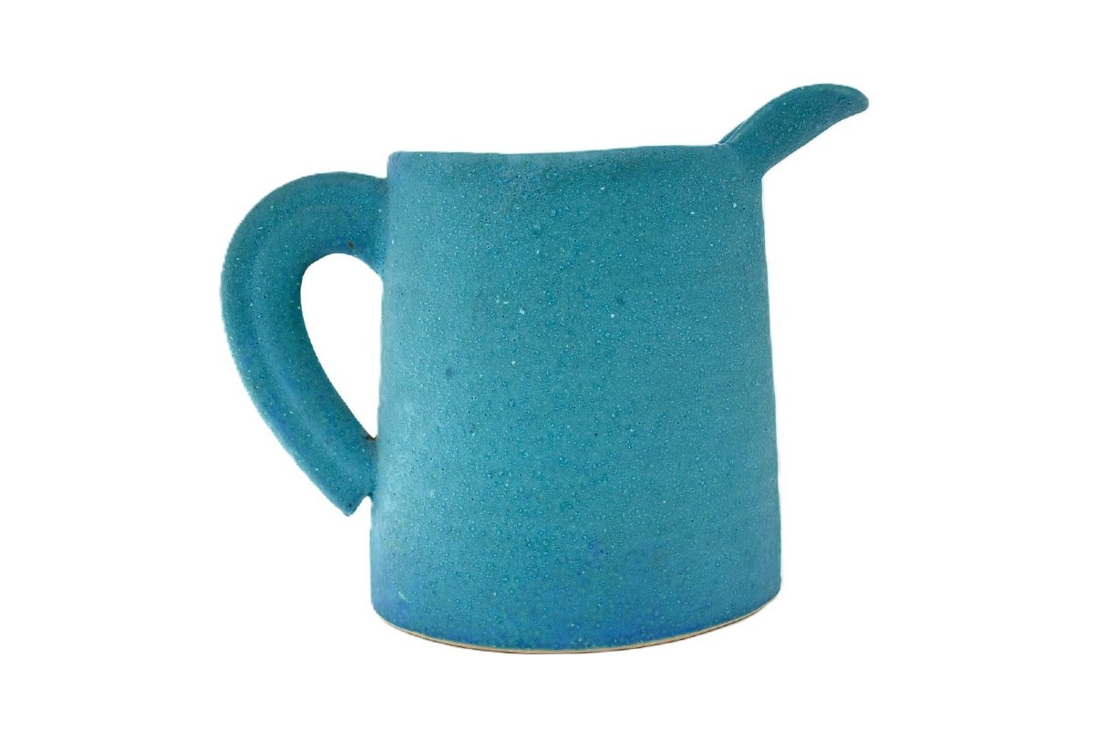 Vintage Emmanuel Cooper O.b.e. Studio Pottery Bird Jug Turquoise 25cm