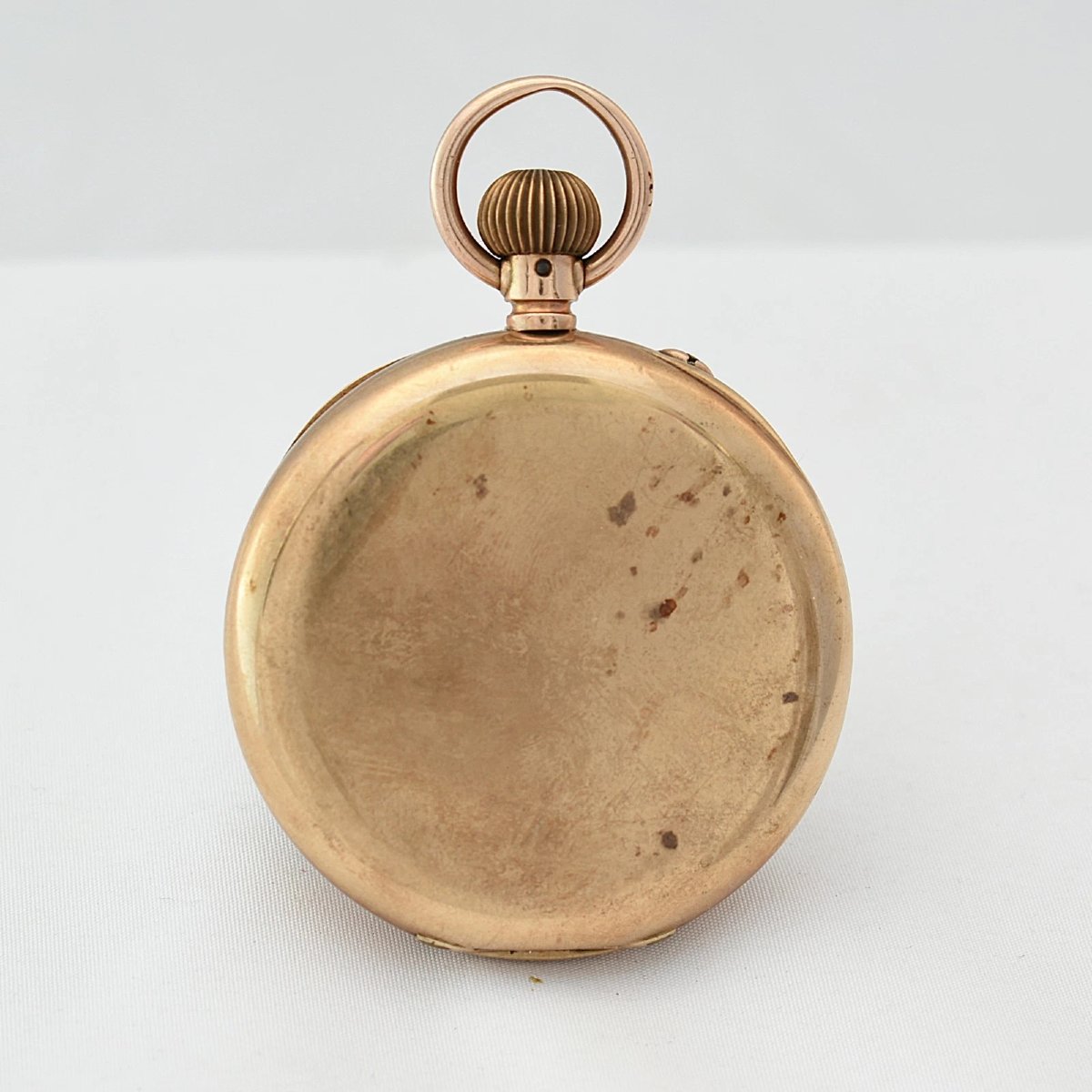 Antique 9ct Gold Half Hunter Pocket Watch Swiss Lever Dennison Case 51mm 92g-photo-3
