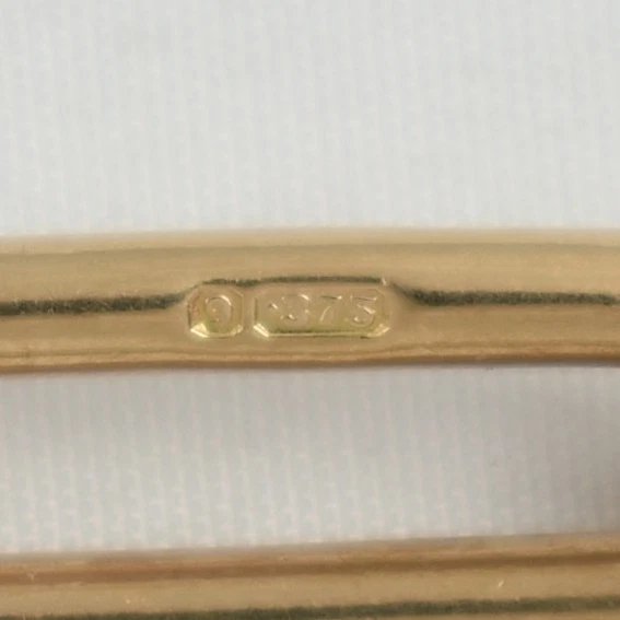 Collier-chaîne de montre Albert d'époque victorienne en or 9 carats à maillons trombone, 16 pou-photo-1