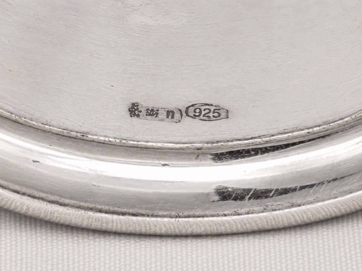 Vintage Italian Sterling Silver Dial A Drink Recipe Cocktail Shaker 515g 21cm-photo-5
