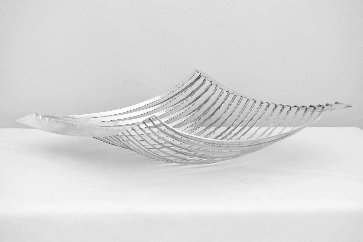 Coupe à fruits moderniste en argent sterling, Londres 1996, par Rebecca de Quin (335,7 g)