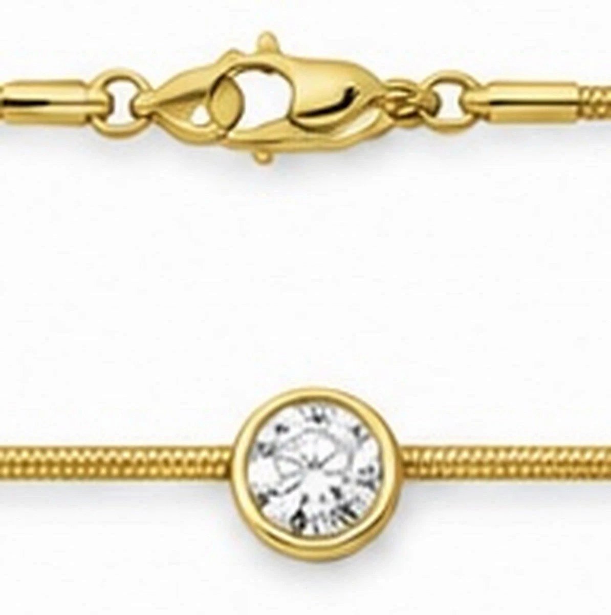 Collier avec pendentif solitaire diamant 0,75 ct en or 18 carats (750) – 40 cm, 7,8 g-photo-1