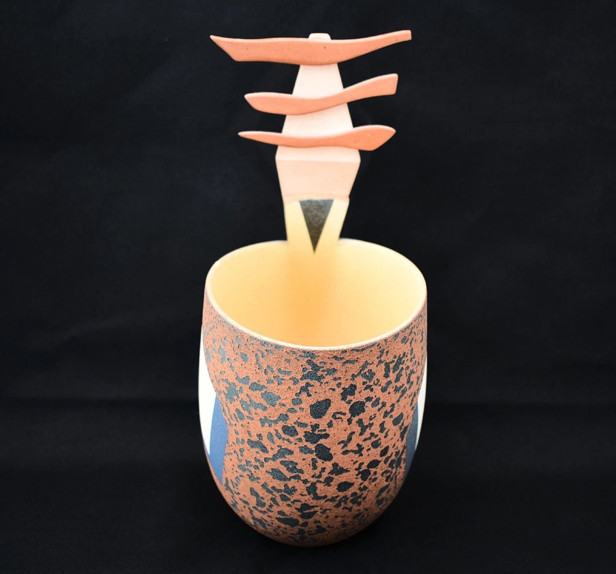 Jon Middlemiss Stoneware Boat Vessel Abstract Studio Pottery Ceramic Sculpture-photo-3