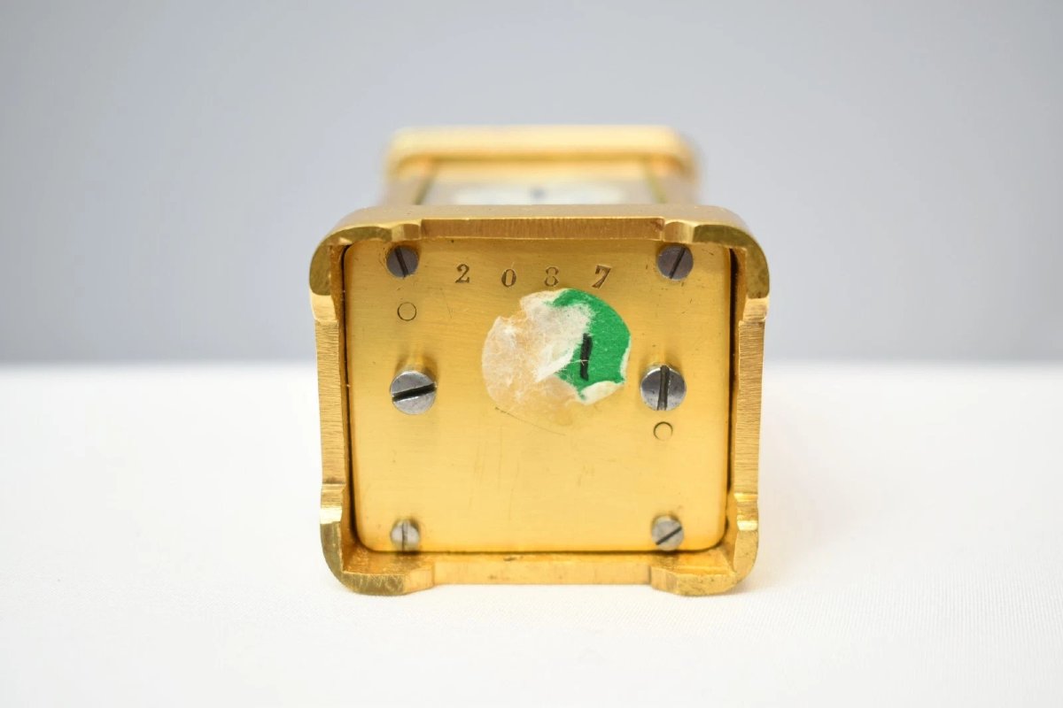 Fine Antique French Miniature Porcelain Panel Carriage Clock Ca 1890 8 Day-photo-4