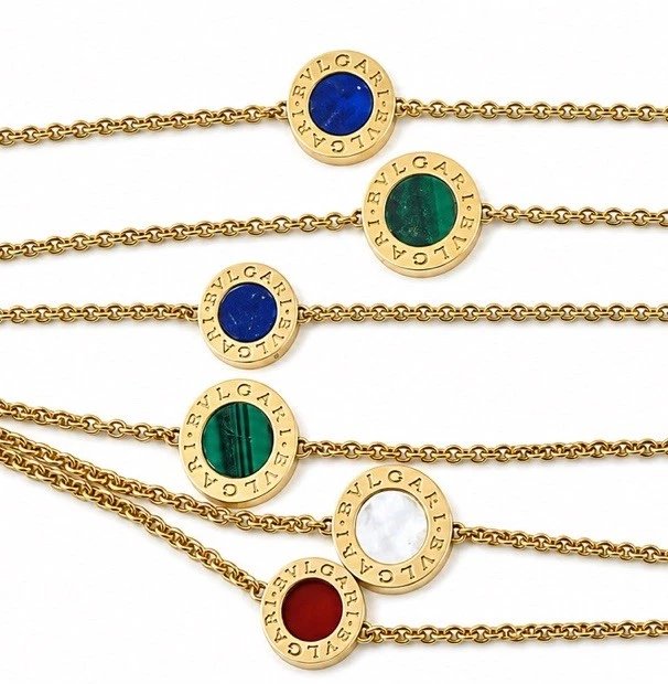 Bvlgari Bulgari 18ct Gold Lapis Malachite Mop Carnelian Sautoir Necklace 40”-photo-4