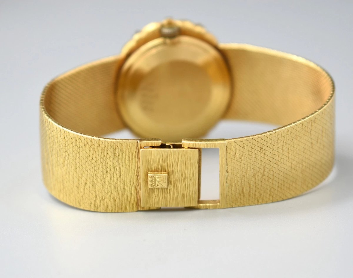 Montre pour femme Graff vintage (milieu du XXe siècle) en or 18 carats et diamants, avec bracel-photo-4