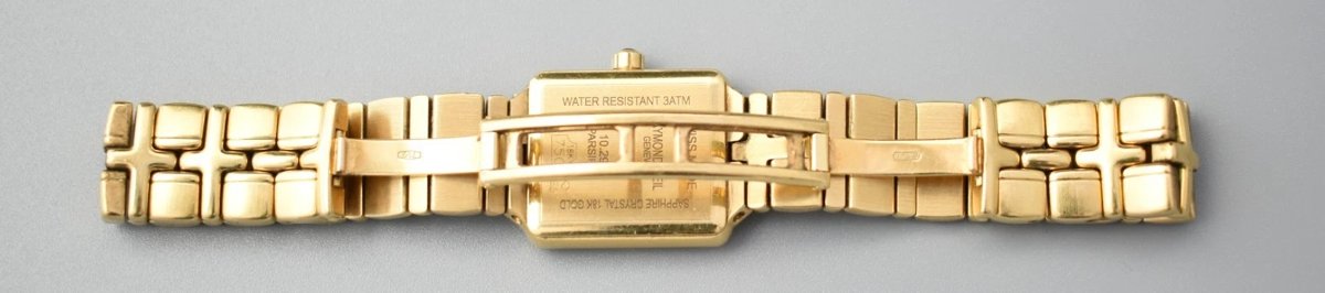 Montre pour femme Raymond Weil Parsifal en or 18 carats, diamants et nacre, 52,4 g, réf. 10.290-photo-6