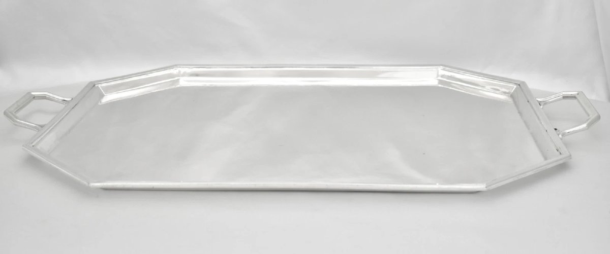 Service à thé et café 6 pièces en argent sterling Mappin & Webb (1923) avec plateau assorti, 6,-photo-8