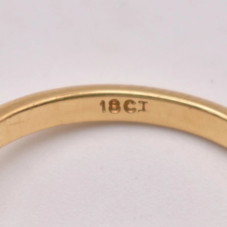 Bague vintage en or 18 carats, sertie d'un diamant hexagonal de 2,85 carats de pureté V, taille-photo-2
