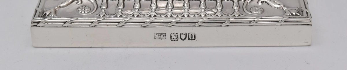 Mappin Webb 1912 Sheffield Sterling Silver Candlesticks Pair Neo Classical Adam-photo-5