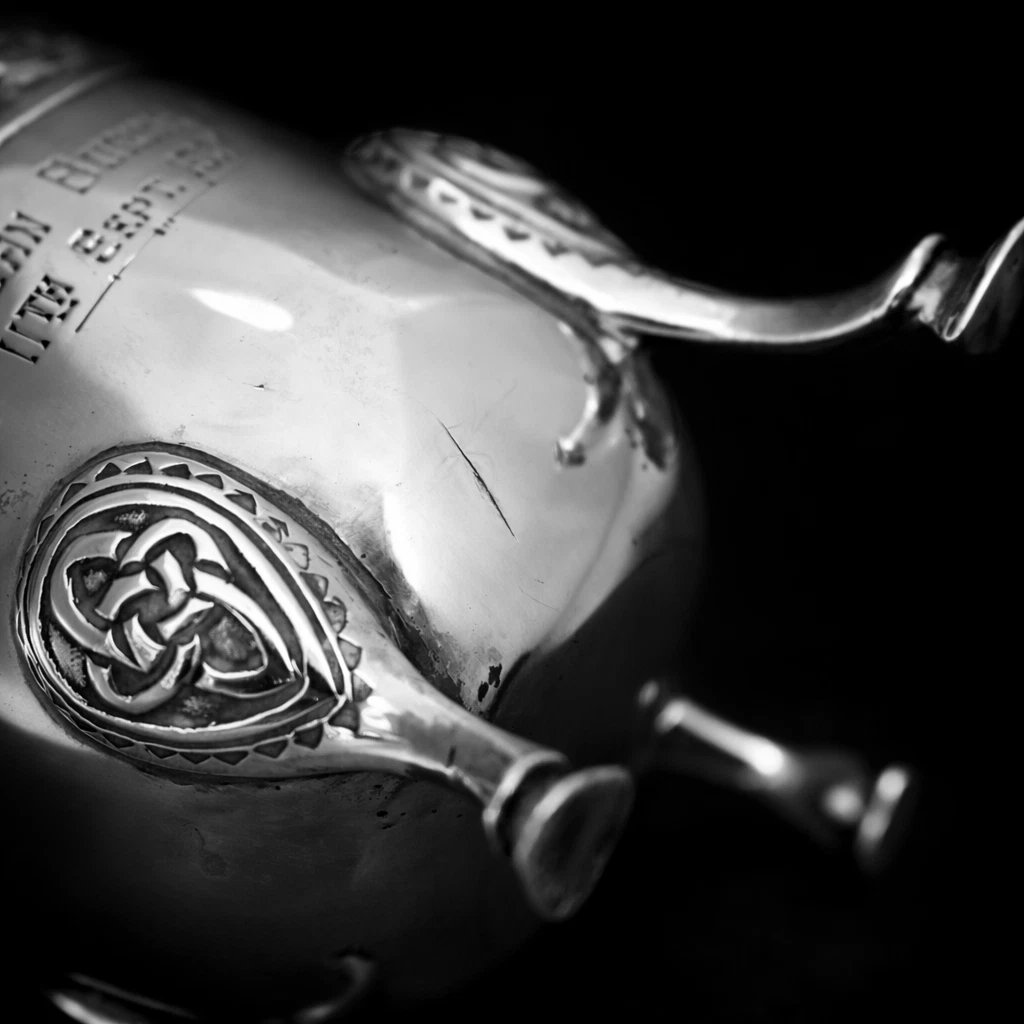 Irish Antique Celtic Sterling Silver Potpourri Jar Weir Sons Dublin 1932 253g-photo-3