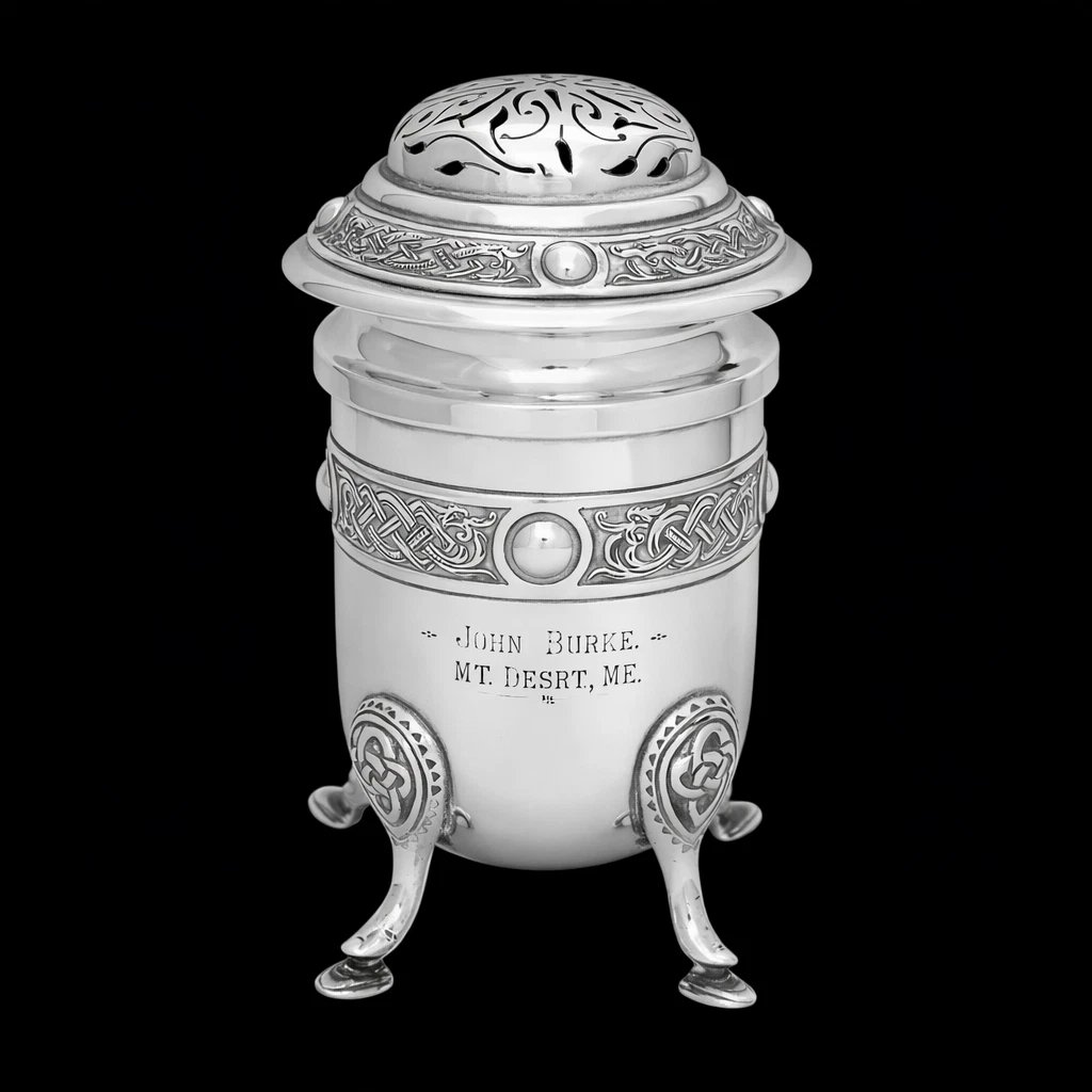 Irish Antique Celtic Sterling Silver Potpourri Jar Weir Sons Dublin 1932 253g