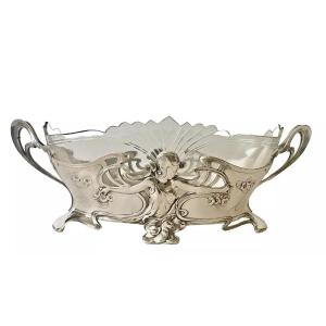  Art Nouveau Centerpiece / Flower Dish By Wmf Superb Example Faultless