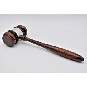 Tiffany & Co. 1960s Wood And Sterling Silver Presentation Judge's Gavel